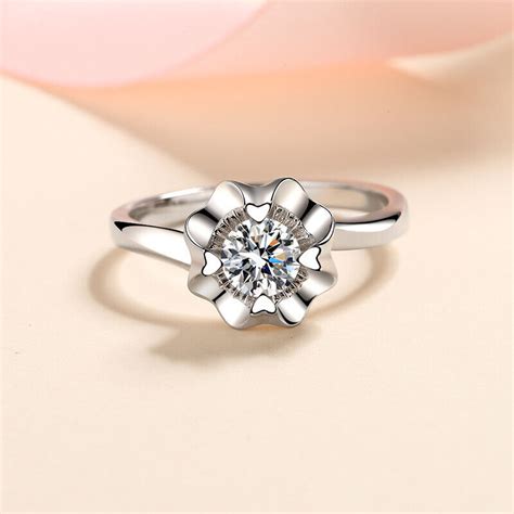 Women S Elegant 925 Sterling Silver 0 5Ct VVS1 Moissanite Wedding