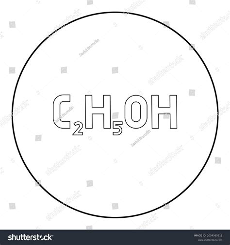 Chemical Formula C2h5oh Ethanol Ethyl Alcohol Royalty Free Stock Vector 2054565911