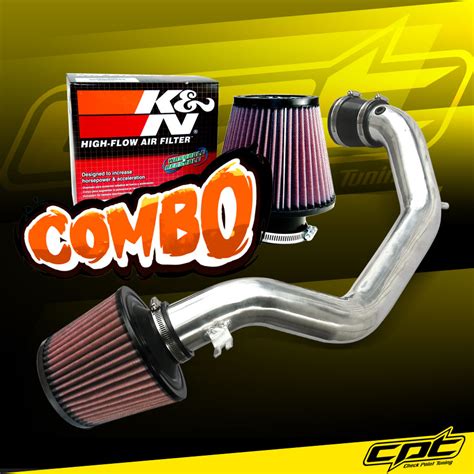 K N Air Filter CPT Cold Air Intake System Polish 03 06 Honda Accord