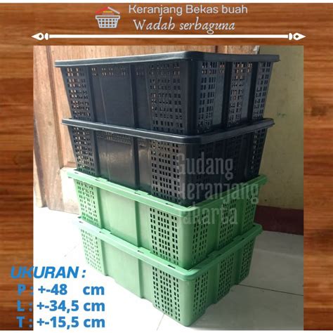 Jual KERANJANG PLASTIK BEKAS BUAH UK P 48cm L 34 5cm T 15 5cm