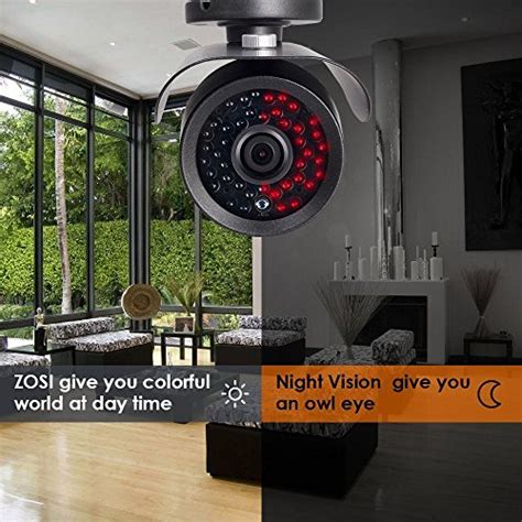 ZOSI 1 3in CMOS 1000TVL 960H CCTV Home Surveillance Weatherproof 3 6mm