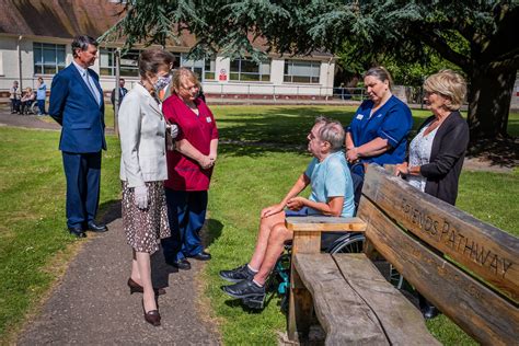 Princess Royal chatting to a patient at the Astley Ainslie Hospital ...