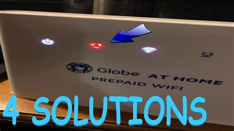 How To Fix Red Light Or No Signal Globe At Home Wifi Youtube