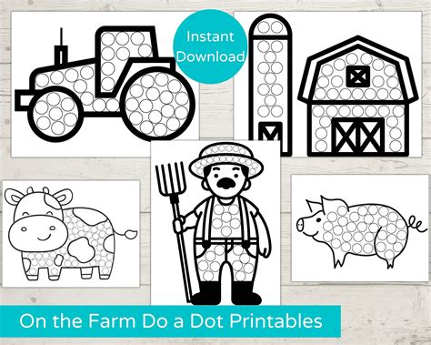 Farm Dot Marker Printables Do A Dot Printable Farm Toddler Activity