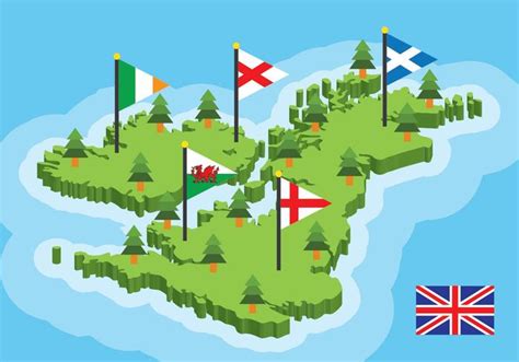 British Isles And Republic Of Ireland Map Vector Art At Vecteezy