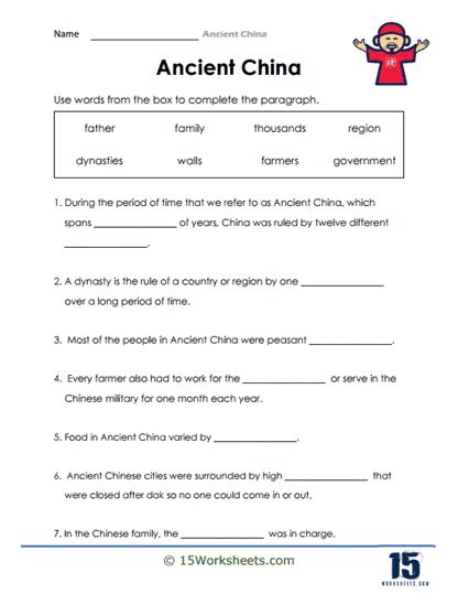 Dynasties Of Ancient China Worksheet Live Worksheets Worksheets Library