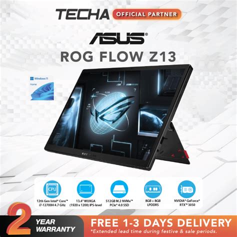 Asus Rog Flow Z13 13 4 Wuxga I7 12700h 8gb 8gb Lpddr5 512gb Ssd Nvidia Geforce Rtx