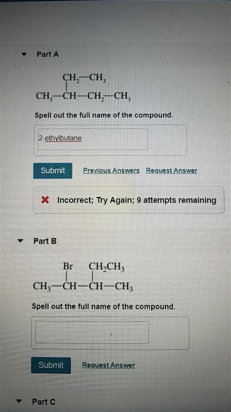 Solved Part A Ch Ch Ch Ch Ch Ch Spell Out The Full Name Chegg