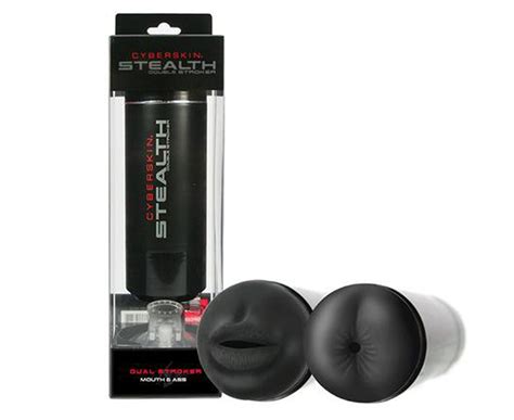 CyberSkin Stealth Double Stroker Mouth Ass Black Catch Co Nz