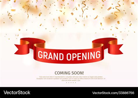 Grand Opening Banner Celebration Open Royalty Free Vector