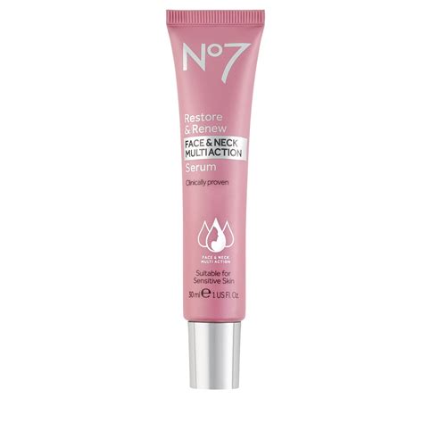 No7 Restore And Renew Multi Action Anti Aging Face And Neck Serum With