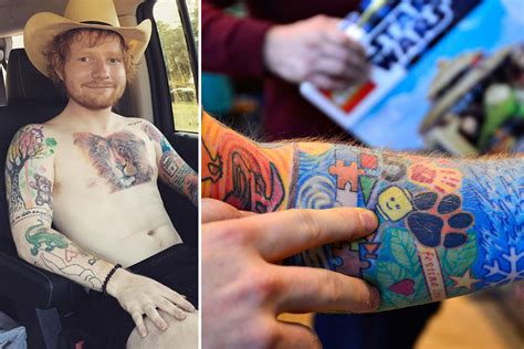 Ed Sheeran gets new back tattoo of ‘five rings to represent his future ...