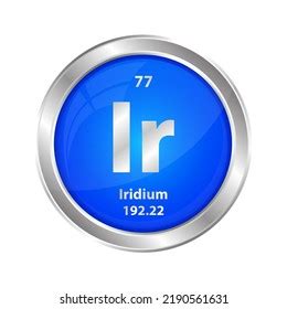 Icon Structure Iridium Ir Chemical Element Stock Vector Royalty Free