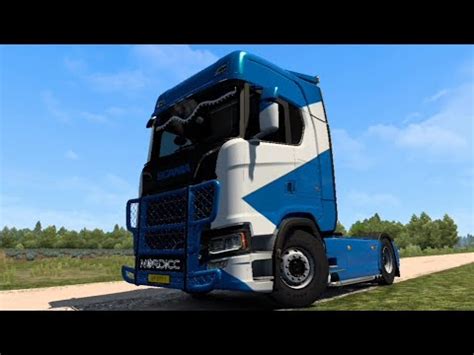 Ets V Trux Highway Painted Bullbar Mod For Scania Youtube