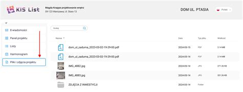 Jak udostępnić klientowi jego prywatny pulpit projektu w KIS List