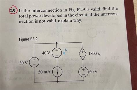 Solved If The Interconnection In Fig P Is Valid