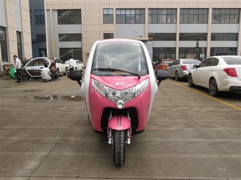 Mini 3 Wheel Pink Electric Car Tricycle Mobility Scooter Fully Enclosed