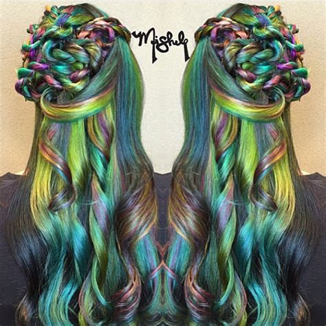 Pin On Mermaid Unicorn Rainbow Hair