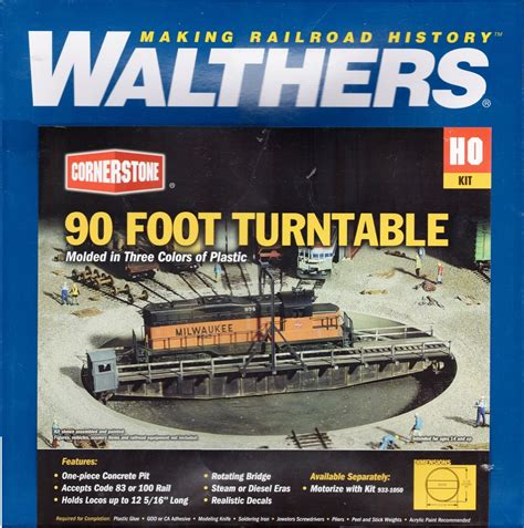 Ho Scale Walthers Cornerstone 933 3171 90 Turntable Kit Ebay