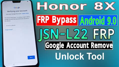 Honor 8X FRP Bypass JSN L22 FRP Remove Unlock Tool YouTube