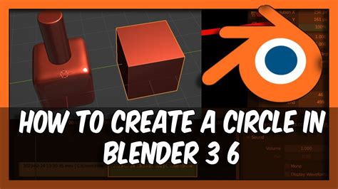 How To Create A Circle In Blender 3 6 Tutorial YouTube