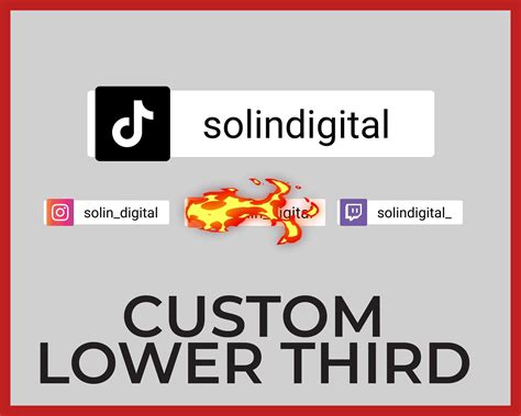 Custom Social Media Lower Thirds For Twitch Overlays Animated Etsy