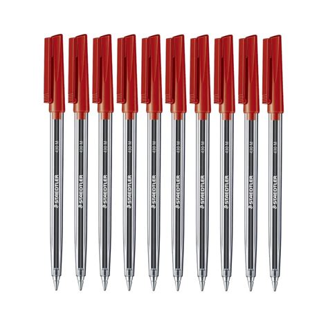 Staedtler Stick M Ballpoint Pen Medium Mm Red Box Winc