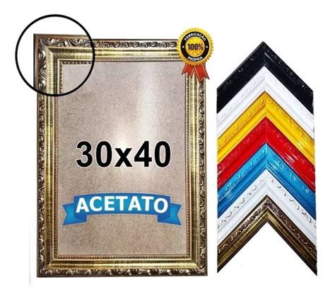 Moldura Quadro 30x40 Trabalhada Linda Acetato Premium