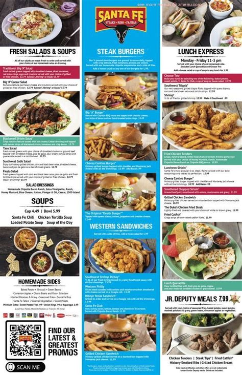 Online Menu Of Santa Fe Cattle Restaurant Mccomb Mississippi 39648
