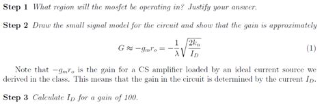 Solved Consider The Cs Amplifier Shown In Figure 1 Where