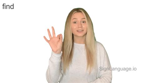 Find In Asl Example 4 American Sign Language