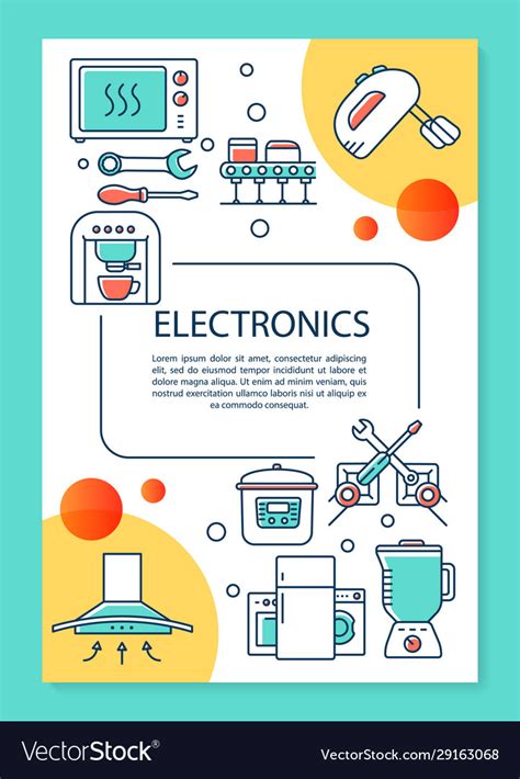 Electronics Industry Poster Template Layout Vector Image