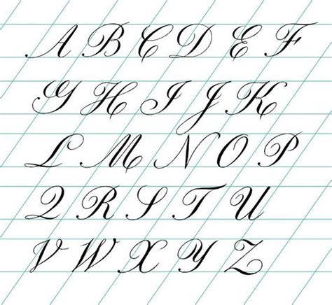 Estilo Copperplate Lettering Alphabet Lettering Copperplate Calligraphy