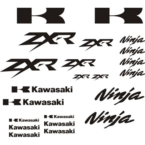 Kawasaki ZXR Ninja Stickers Planche Autocollants Kawasaki 101