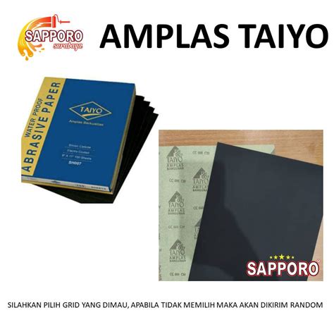 Jual AMPLAS CAT SEMPROT SAPPORO KERTAS LEMBARAN TAIYO ANTI AIR GRID 600