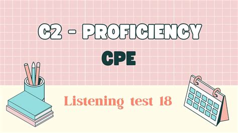 C Proficiency Cpe Listening Test Youtube