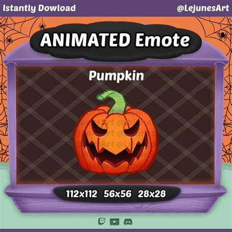 ANIMATED Pumpkin Emote /Twitch emotes / Halloween Emote / emoji / Kawaii / Cute / discord ...