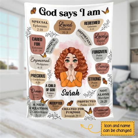 Personalized God Says I Am Blanket Meaningful Birthday Ts Custom