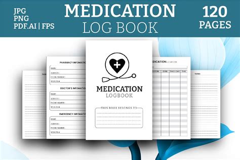 Medication Logbook Kdp Interiors Templae Graphic By Cmt Rubelrana