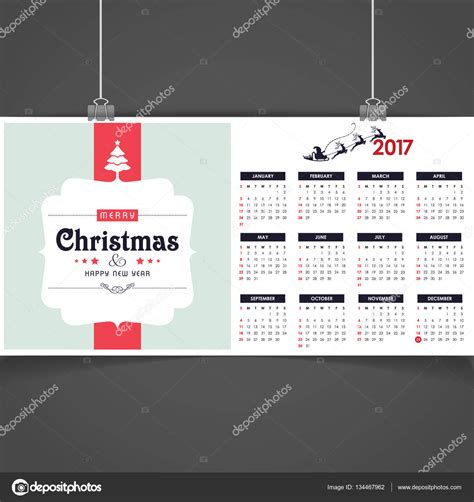 Printable Christmas Calendar Stock Vector By ©ibrandify 134467962