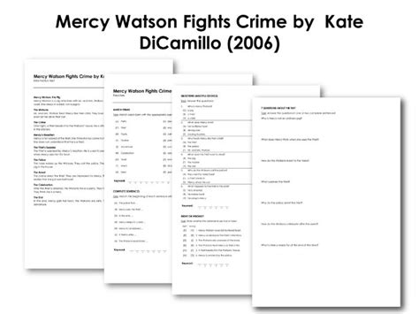 Mercy Watson Fights Crime By Kate Dicamillo 2006 Teaching Resources