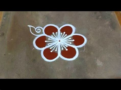 Chithirai Madham Sangu Kolam Designs 3 Dots Pandaga Muggulu Flower