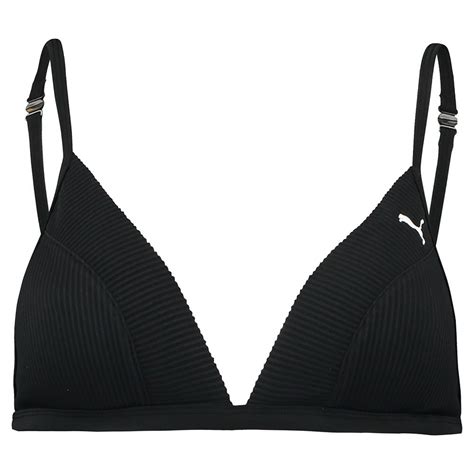 Puma Ribbed Triangle Bikini Top Black Dressinn