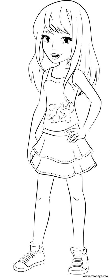 Coloriage Lego Friends Stephanie 3 JeColorie