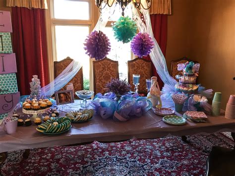 Lavender And Teal Baby Shower Teal Baby Showers Teal Baby Table