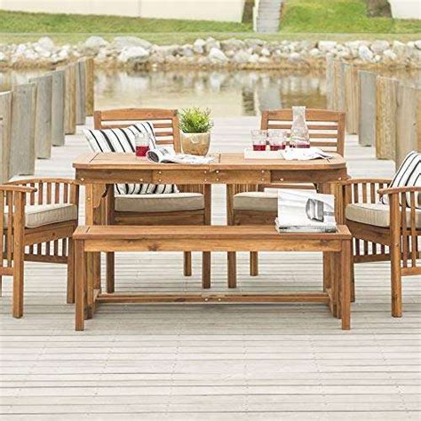 INCREDIBLE pieces of acacia wood outdoor furniture from Amazon