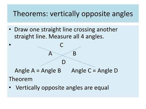 PPT - Theorems: vertically opposite angles PowerPoint Presentation ...