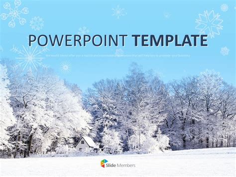 Free PPT Template - Winter Trees