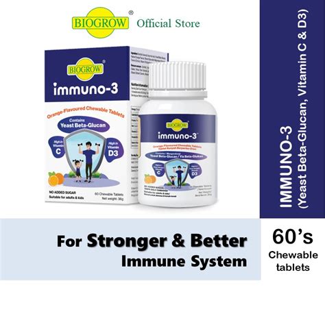 Biogrow Immuno Chewable Tablets S Shopee Malaysia