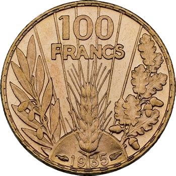 IIIe République 100 francs Bazor 1935 Paris PROOFLIKE iNumis